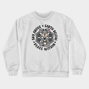 Sky Above Earth Below Peace Within Goat Yoga Cute Crewneck Sweatshirt